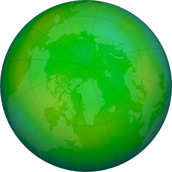 Arctic ozone map for 2019-07